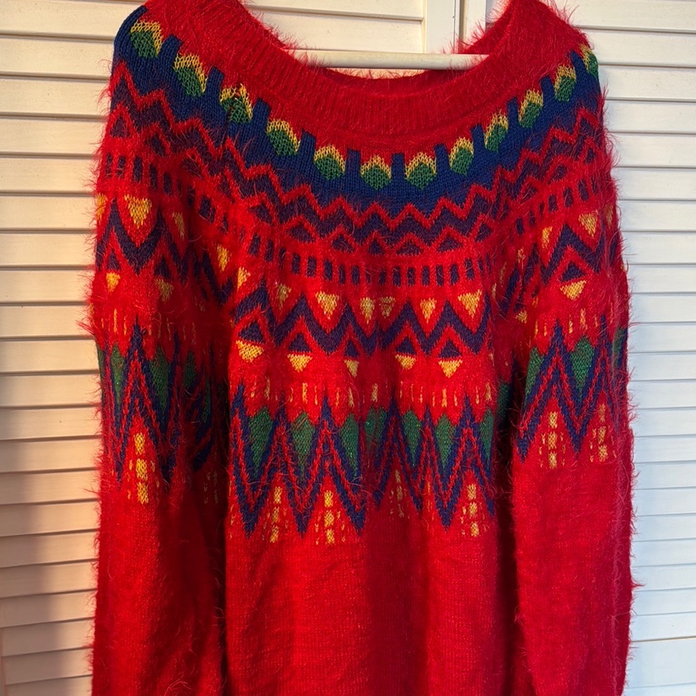 Colorful Patterned Women's Sweater